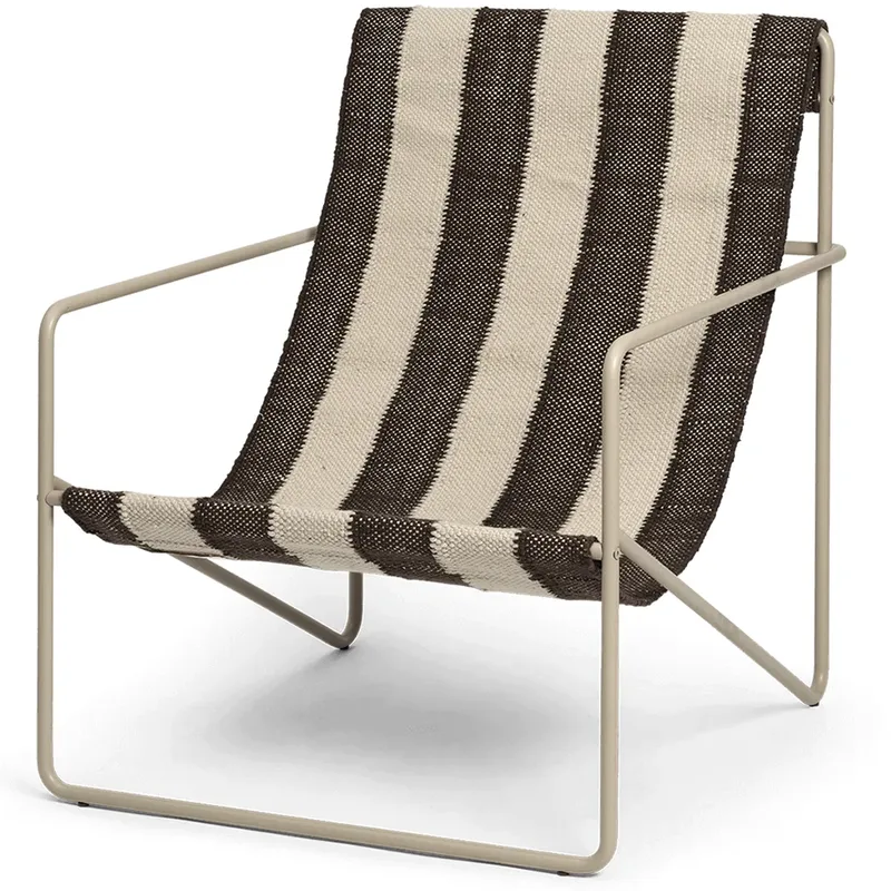 Desert Lounge Sessel Cashmere/Off-white/Chocolate von Ferm Living – Produktfoto