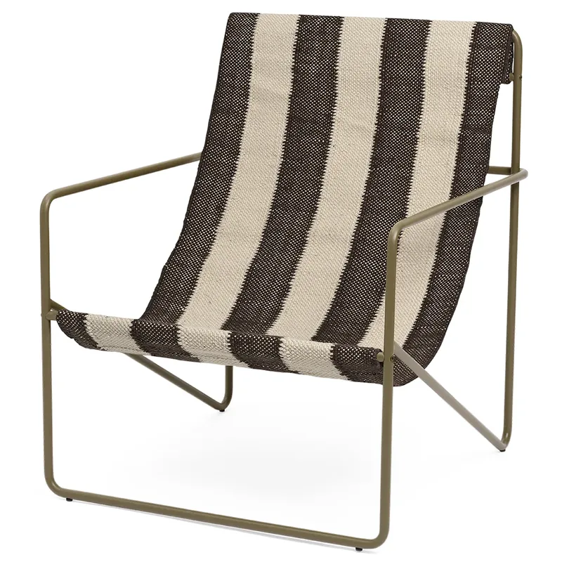 Desert Lounge Sessel Olive/Off-white/Chocolate by Ferm Living – product photo