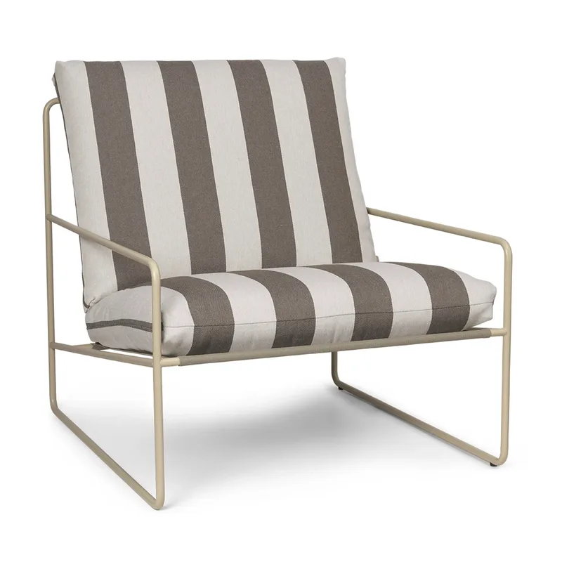 Desert Sessel Cash stripe-chocolate by Ferm Living – product photo