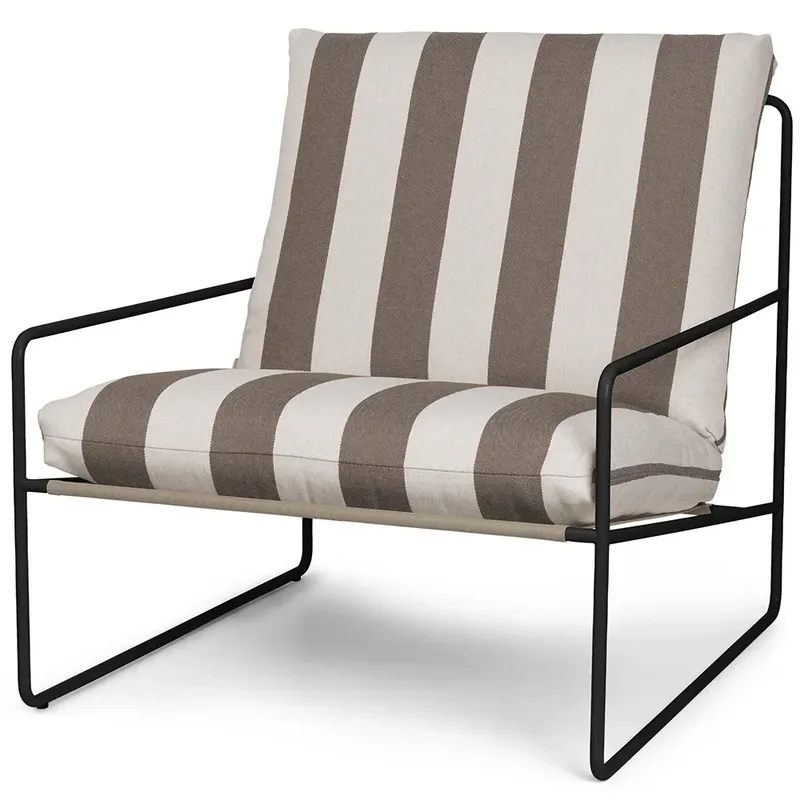 Desert Sessel Stripe Black/Chocolate by Ferm Living – product photo
