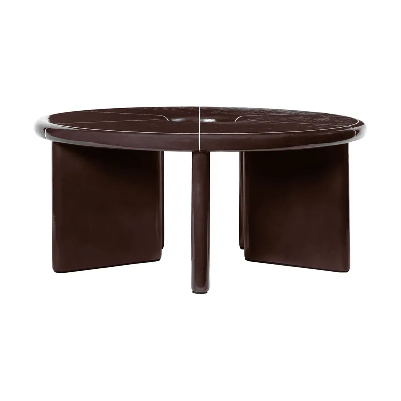 Deya Couchtisch Ø80×32 cm Chestnut brown von Ferm Living – Produktfoto