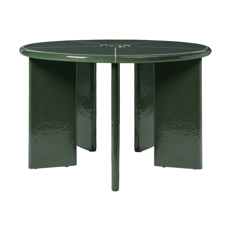 Deya Esstisch Dark green, Ø120x75 cm von Ferm Living – Produktfoto