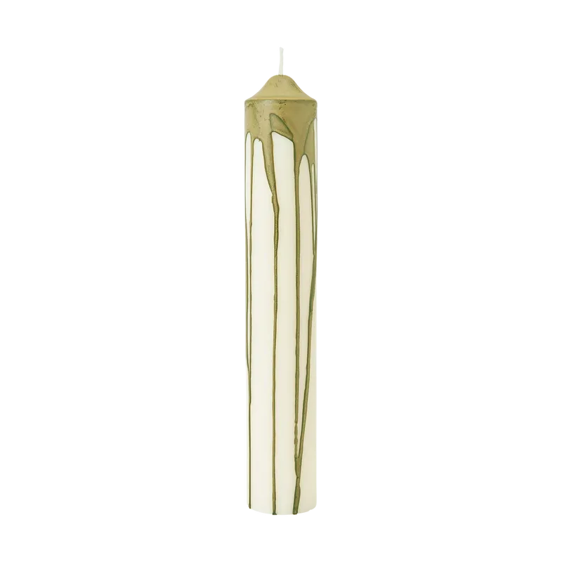 Dryp Blockkerze Olive Green, 30 cm by Ferm Living – product photo