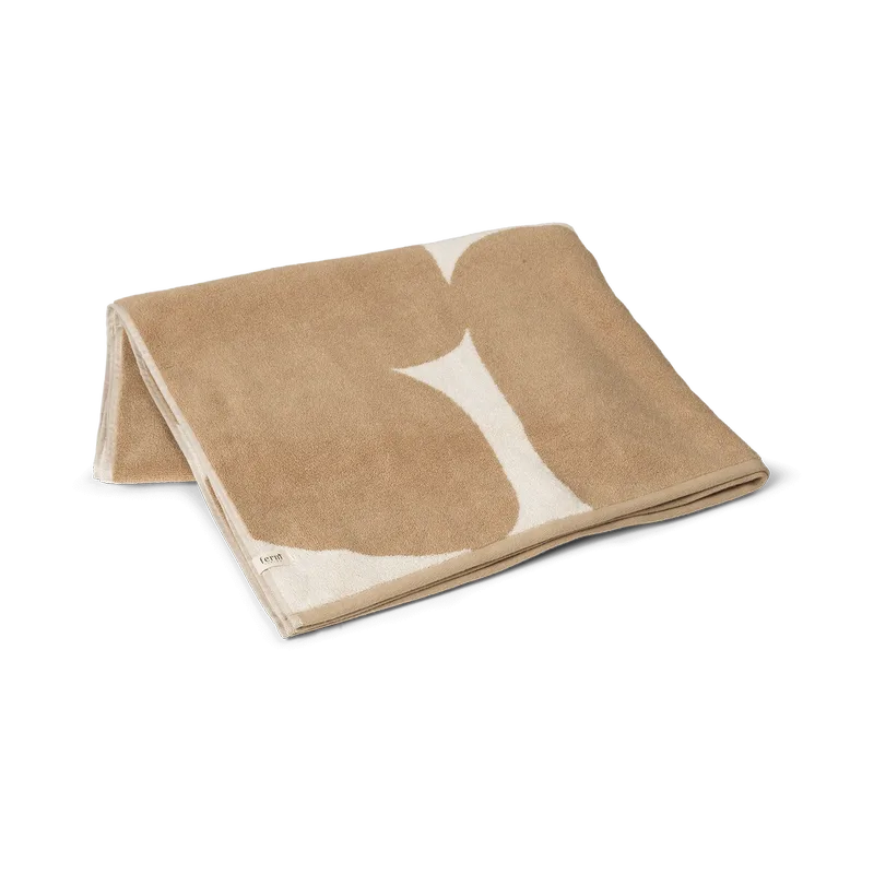Ebb Badehandtuch 100x150 cm Sand, off-white de Ferm Living – photo du produit