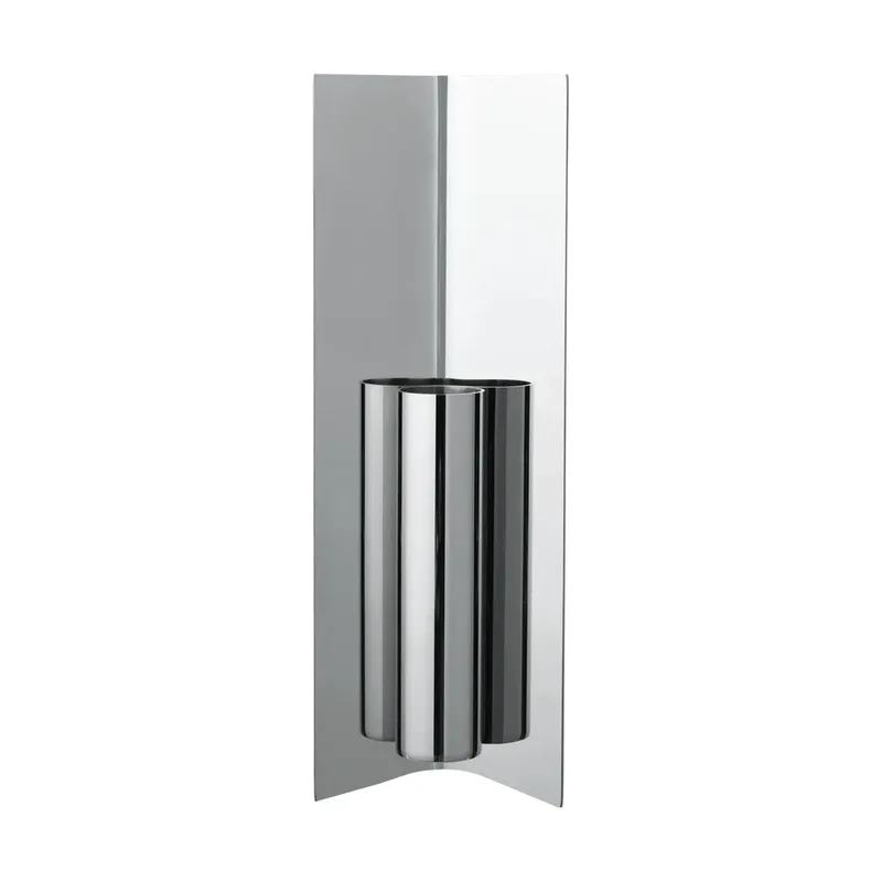 Eddy Wandvase Hochglanzpolierter Edelstahl de Ferm Living – photo du produit