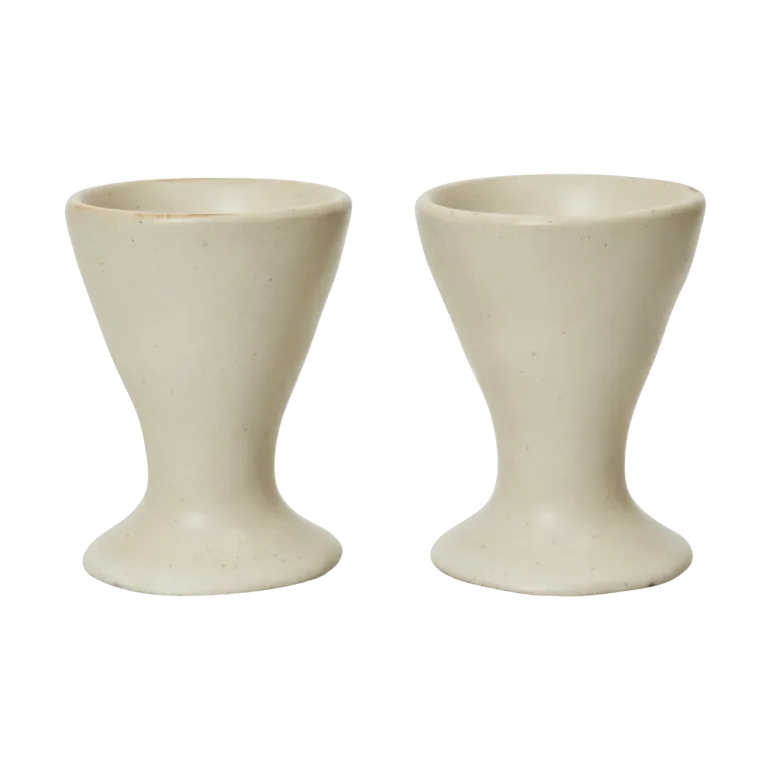 Flow Eierbecher 2er Pack Off-white speckle by Ferm Living – product photo