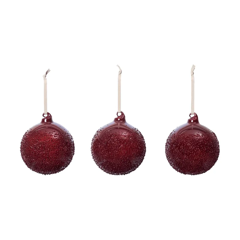 Flurry Christbaumkugeln 3er-Pack L, Picante Red by Ferm Living – product photo