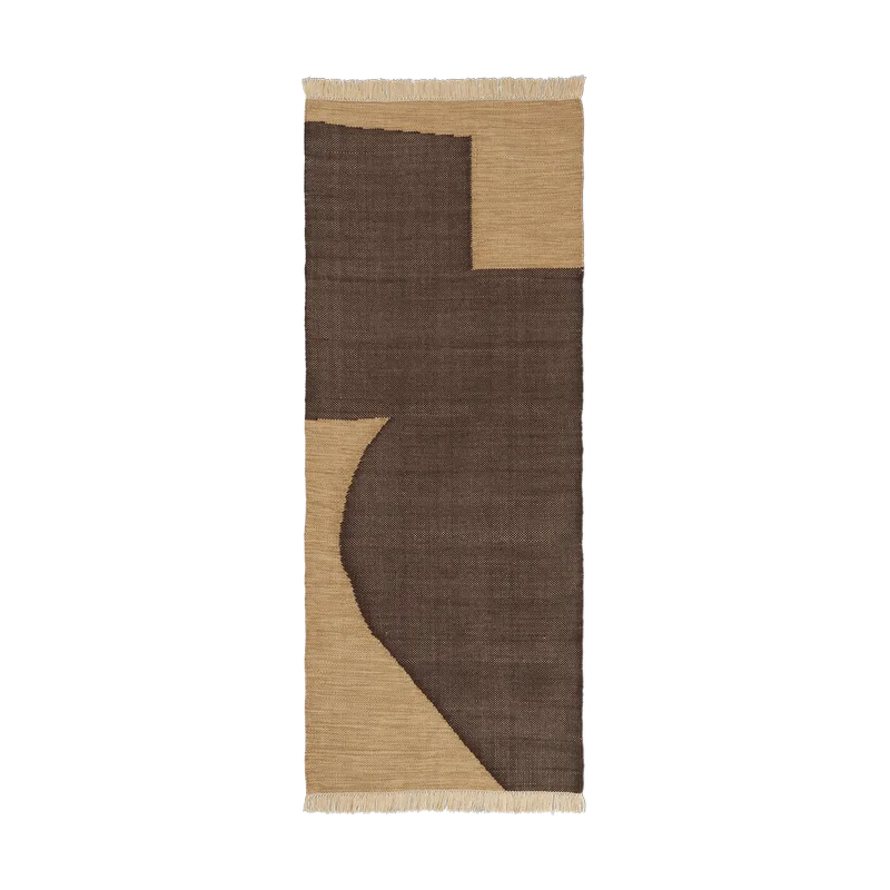Forene Laufmatte Tan-Chocolate, 80x200 cm de Ferm Living – photo du produit