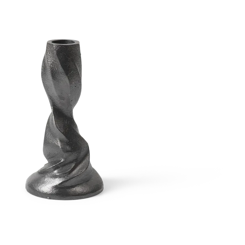 Gale Kerzenhalter 13 cm Blackened Aluminium de Ferm Living – photo du produit