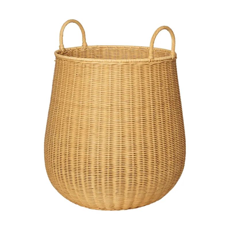 Geflochtener Wäschekorb Medium, naturfarben von Ferm Living – Produktfoto