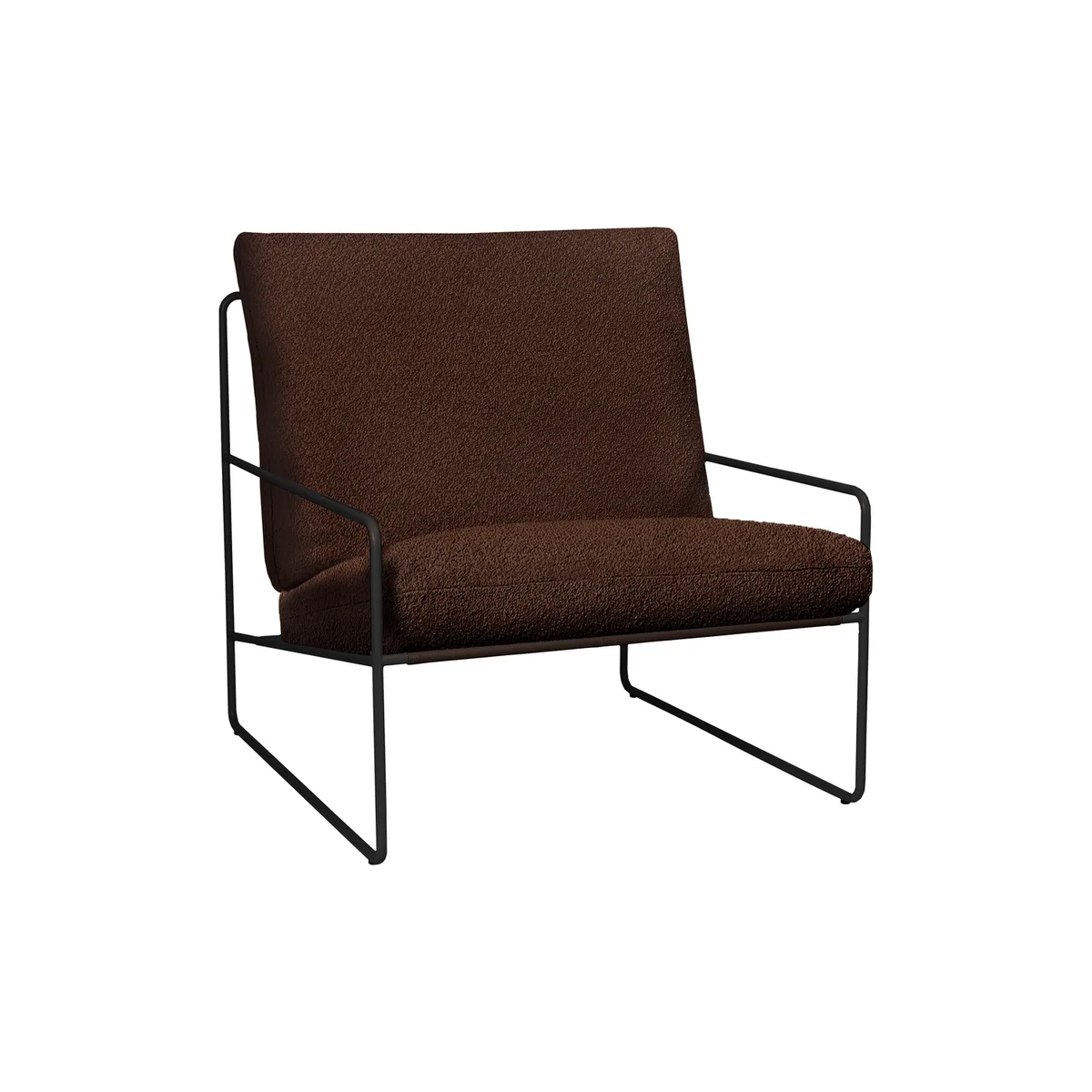Gepolsterter Sessel Désert - Braun - Outdoor-Boucléstoff von Ferm Living – Produktfoto