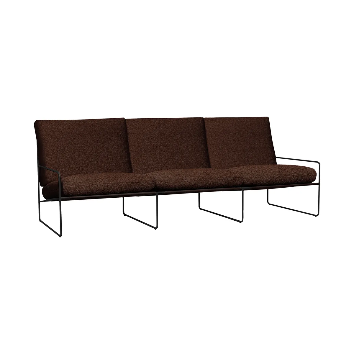 Gepolstertes Gartensofa Désert - Braun - Outdoor-Boucléstoff von Ferm Living – Produktfoto