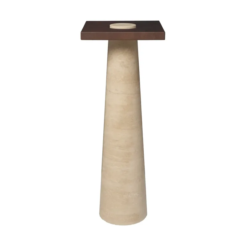 Grova Sockel Travertine, 30x30x80 cm från Ferm Living – produktbild