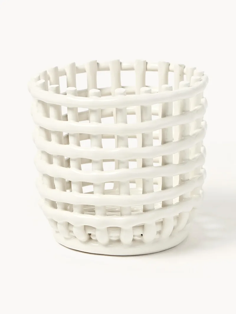 Handgemaakte opbergmand Nalan van keramiek, H 15 cm fra Ferm Living – produktbillede