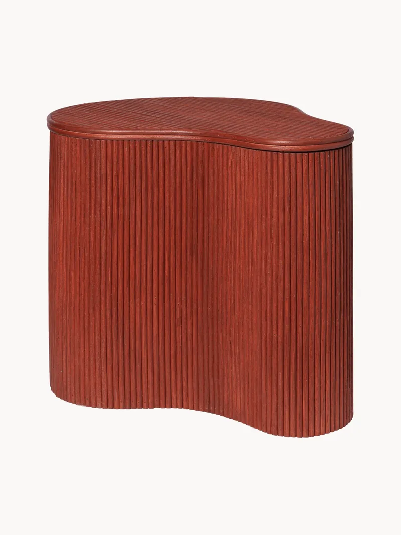 Handgemaakte rotan bijzettafel Isola met opbergruimte by Ferm Living – product photo
