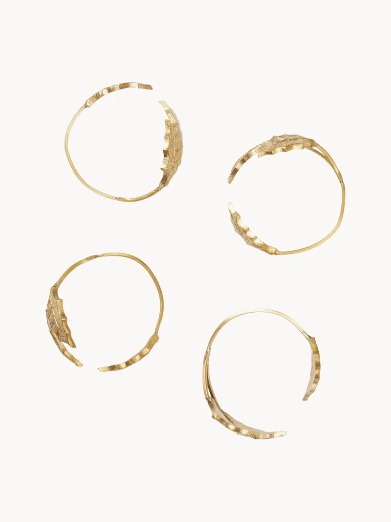 Handgemaakte servetringen Holly Leaf, 4-delig by Ferm Living – product photo