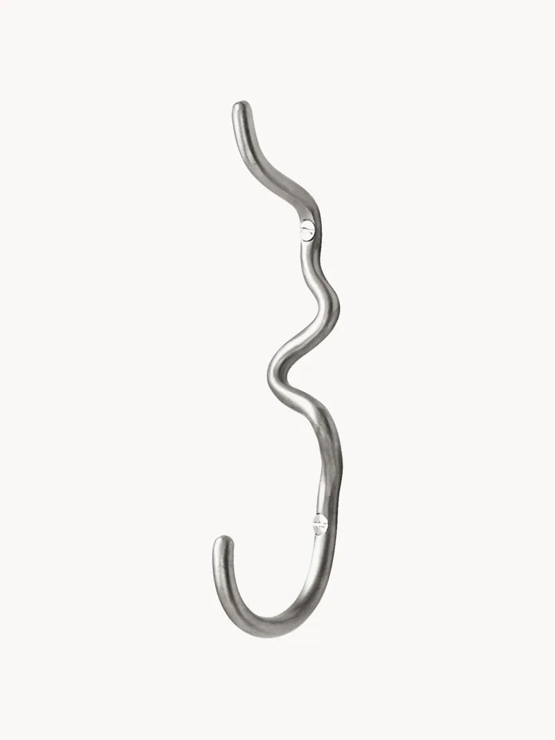 Handgemaakte wandhaak Curvature van edelstaal fra Ferm Living – produktbillede