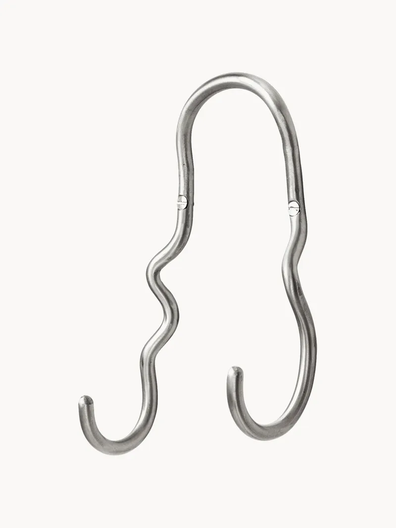 Handgemaakte wandhaak Curvature van edelstaal fra Ferm Living – produktbillede