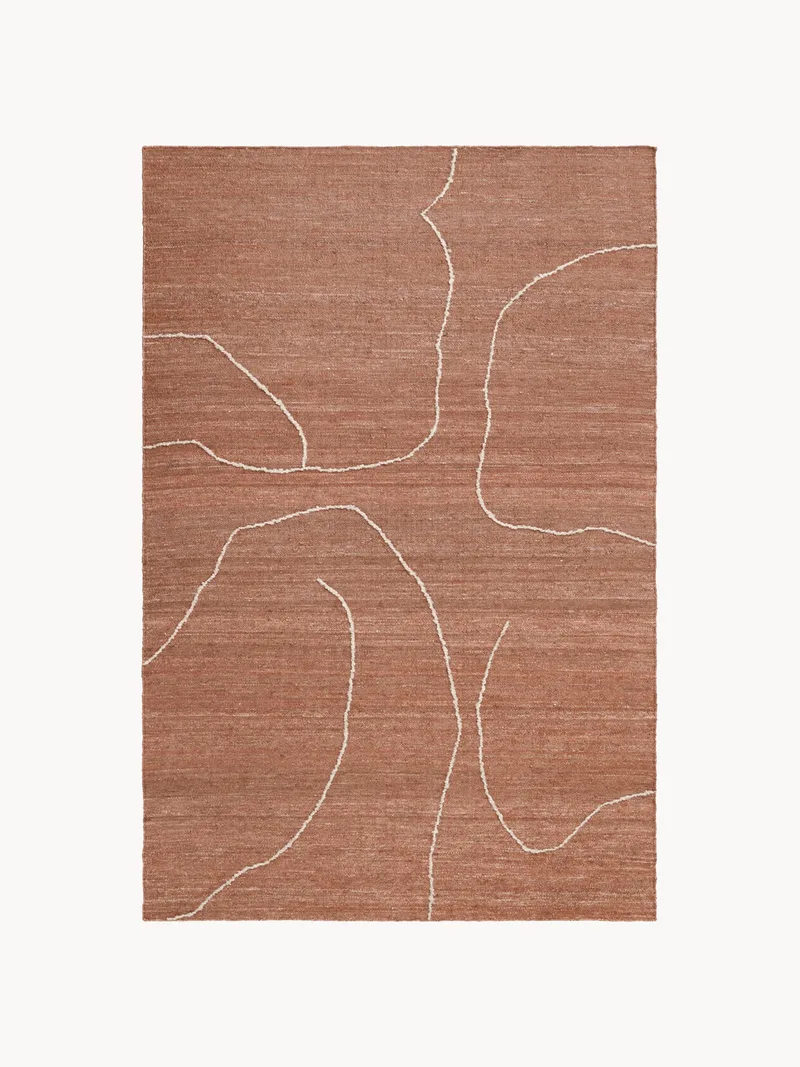 Handgeweven juten vloerkleed Gesso fra Ferm Living – produktbillede