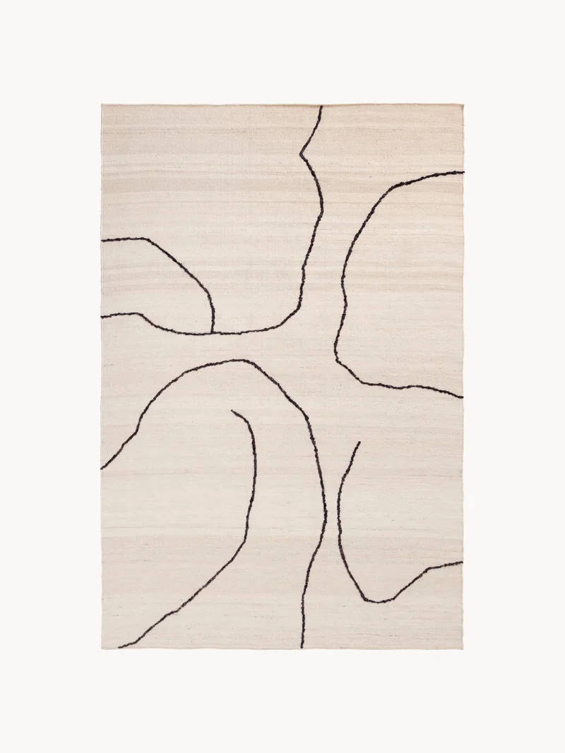 Handgeweven juten vloerkleed Gesso fra Ferm Living – produktbillede