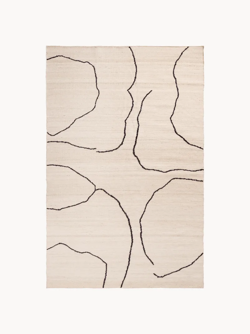 Handgeweven juten vloerkleed Gesso fra Ferm Living – produktbillede