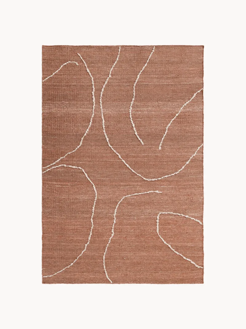 Handgeweven juten vloerkleed Gesso fra Ferm Living – produktbillede