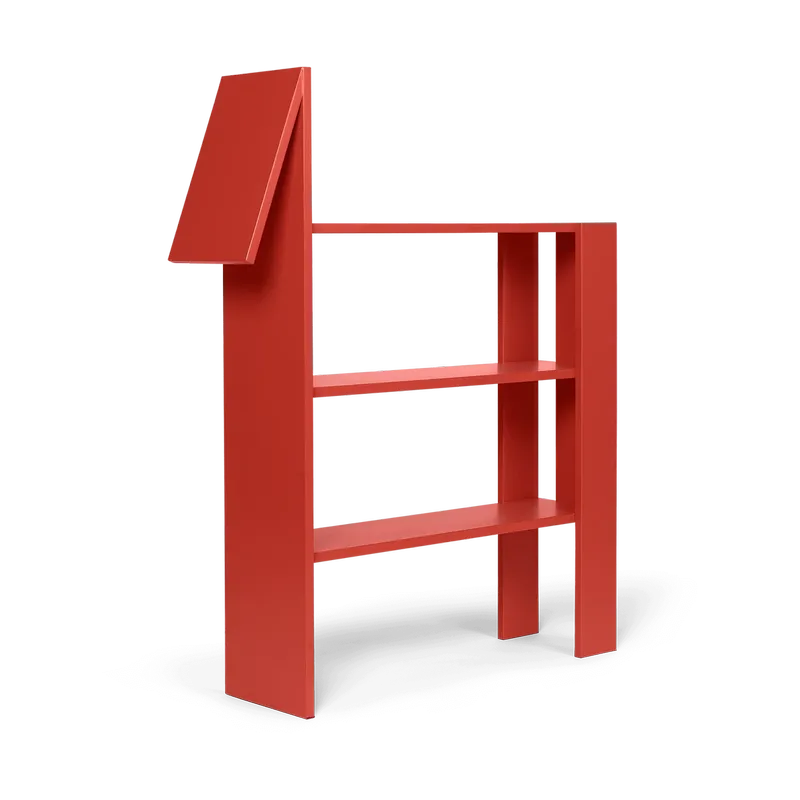 Horse Bücherregal 91x111 cm Poppy Red von Ferm Living – Produktfoto