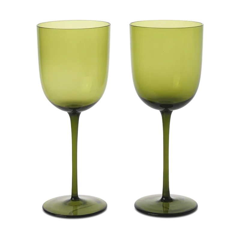 Host Weißweinglas 30 cl 2er-Pack Moss Green de Ferm Living – photo du produit