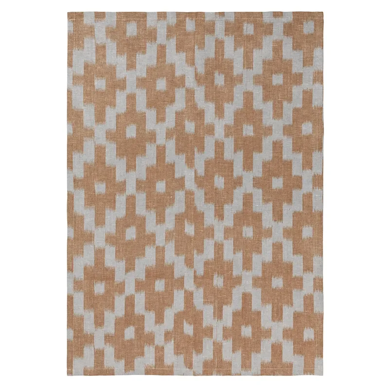Ikat Geschirrtuch - Mist Blue/Terracotta von Ferm Living – Produktfoto