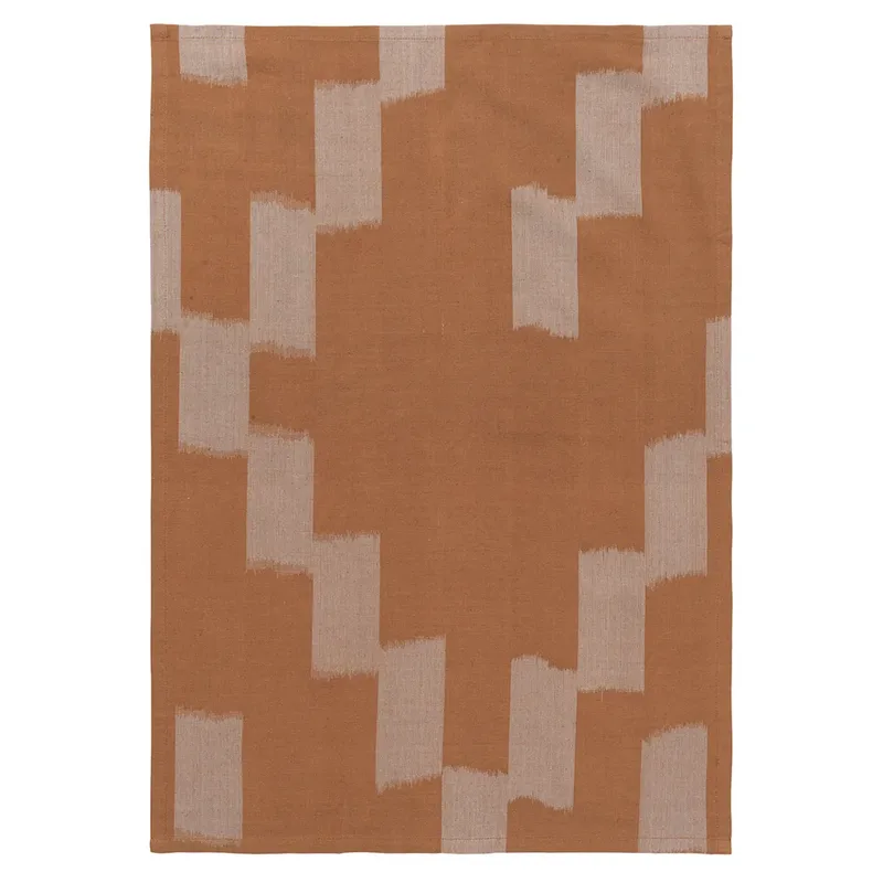 Ikat Geschirrtuch - Terracotta/Mist Blue van Ferm Living – productfoto