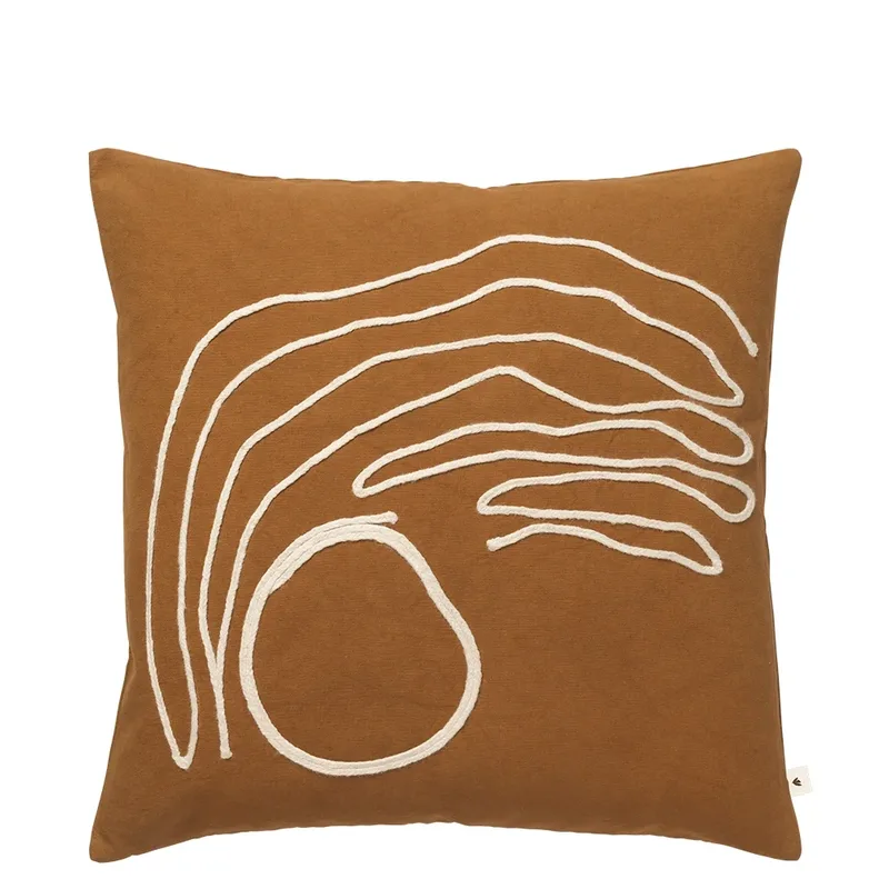 Jot Kissenbezug 50x50 - Aged Gold von Ferm Living – Produktfoto