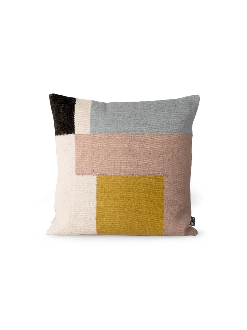 Kelim Kissenbezug 50x50 cm Quadrate de Ferm Living – photo du produit