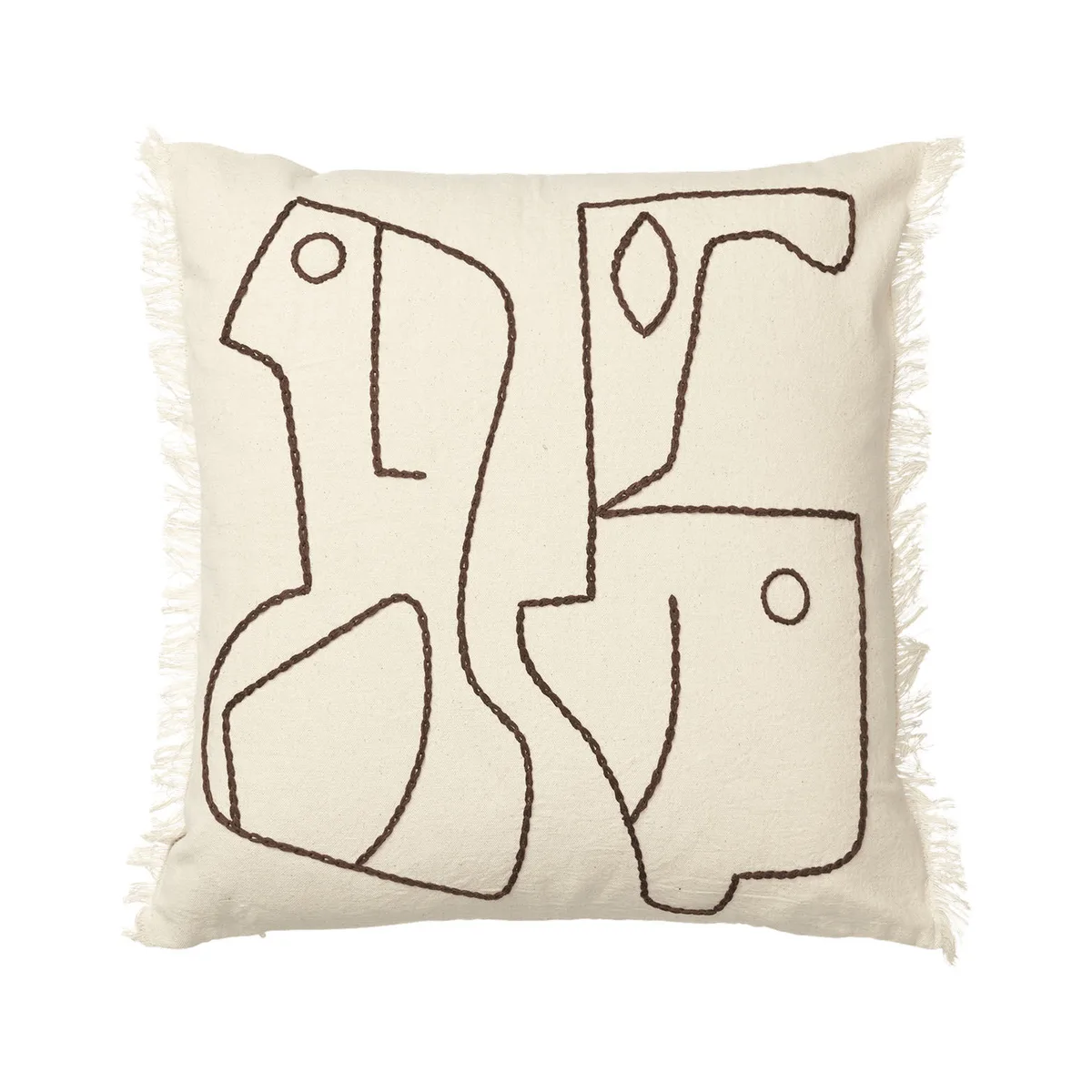 Kissenüberzug Coussins - Weiß - Organische Baumwolle de Ferm Living – photo du produit