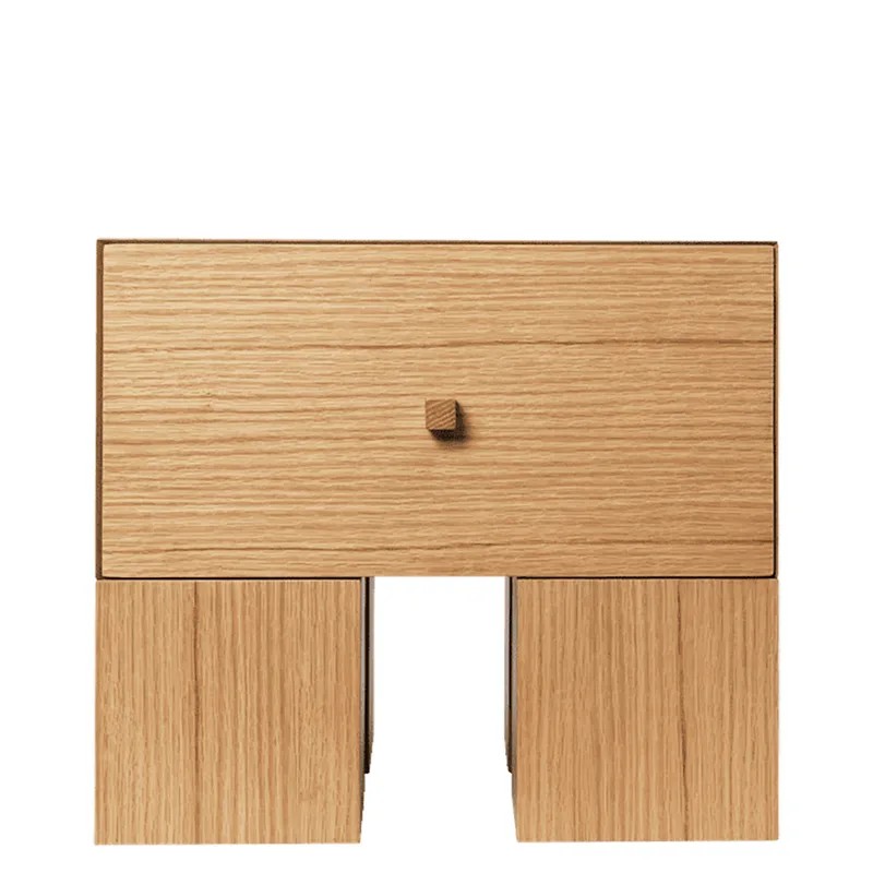 Kuben Nachttisch 1x1 – Natürliches Eichenfurnier von Ferm Living – Produktfoto