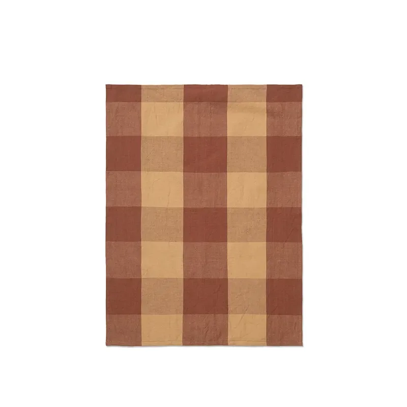 Küchenhandtuch Hale Peach/Spice Red van Ferm Living – productfoto