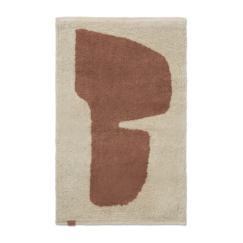 Lay Badezimmerteppich 50 x 70cm Parchment-rust från Ferm Living – produktbild