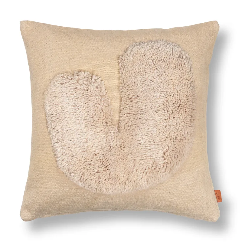 Lay Kissen 50 x 50cm Sand / Off-white by Ferm Living – product photo