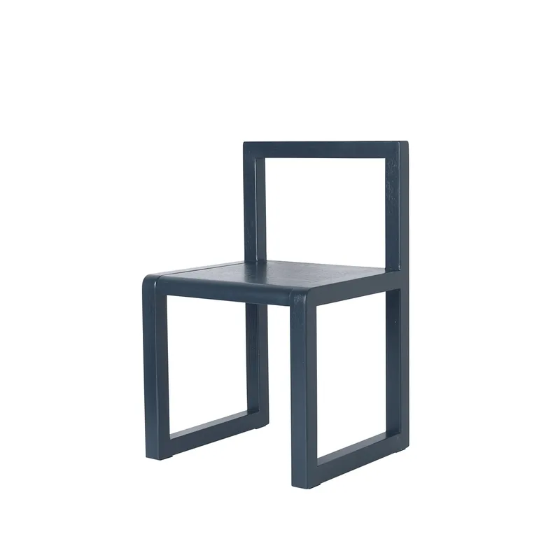 Little Architecht Kinderstuhl Dark blue, Eschenfurnier fra Ferm Living – produktbillede