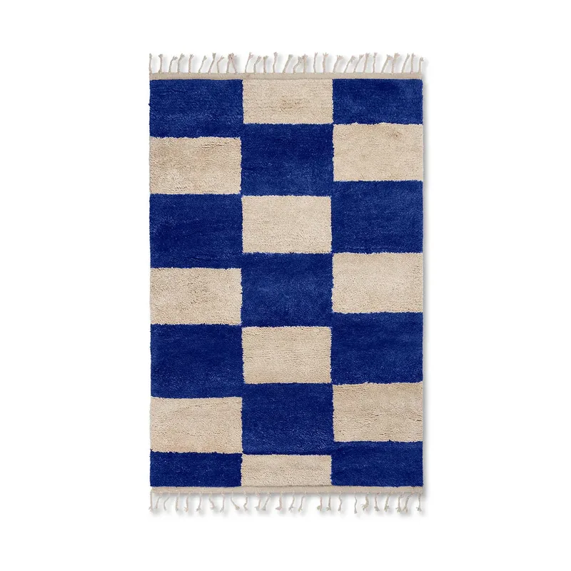 Mara Teppich Bright blue/offwhite, l, 120 x 180cm by Ferm Living – product photo