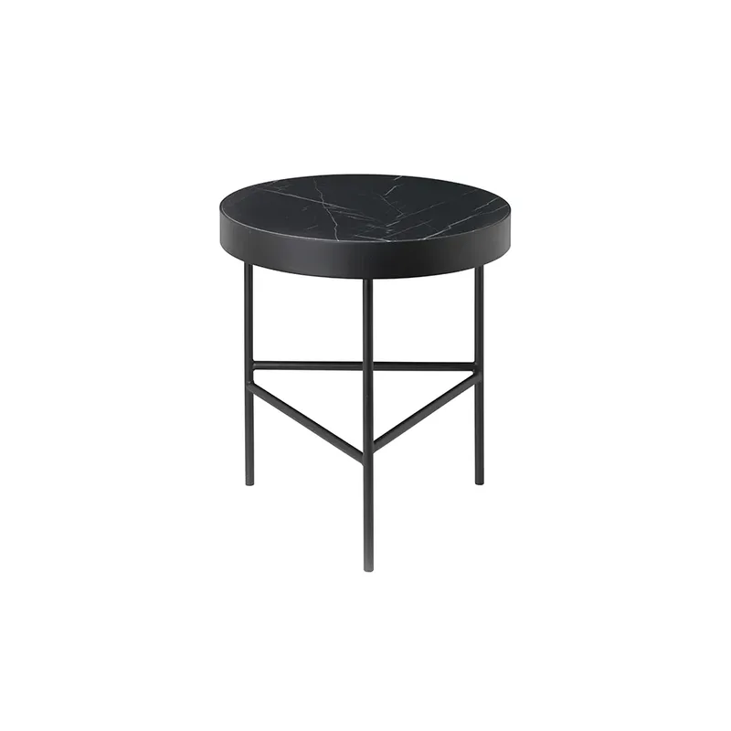 Marble Table Couchtisch Marmor schwarz, medium, schwarzes Gestell de Ferm Living – photo du produit