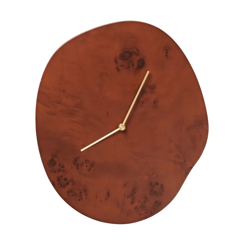 Melt Wanduhr 28 x 33cm Dark stained burl by Ferm Living – product photo