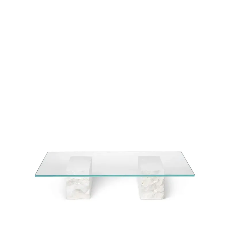Mineral Couchtisch Glas, Sockel aus Marmor by Ferm Living – product photo