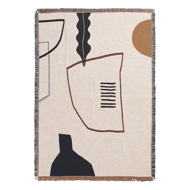 Mirage Wolldecke 120 x 170cm Off white från Ferm Living – produktbild