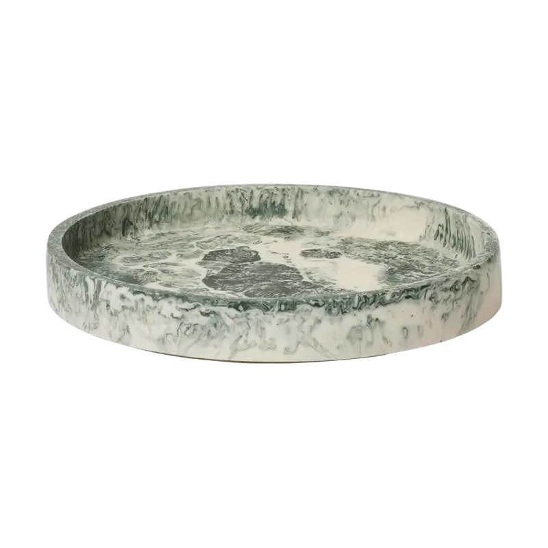 Mist Dekotablett Ø20 cm Emerald-off-white de Ferm Living – photo du produit