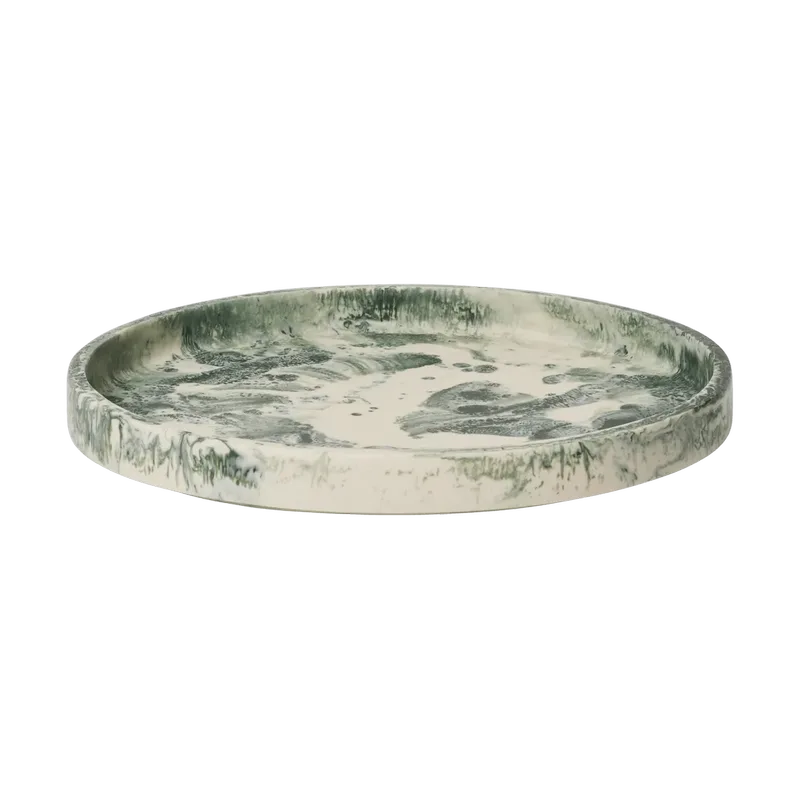 Mist Dekotablett Ø30 cm Emerald-off-white de Ferm Living – photo du produit
