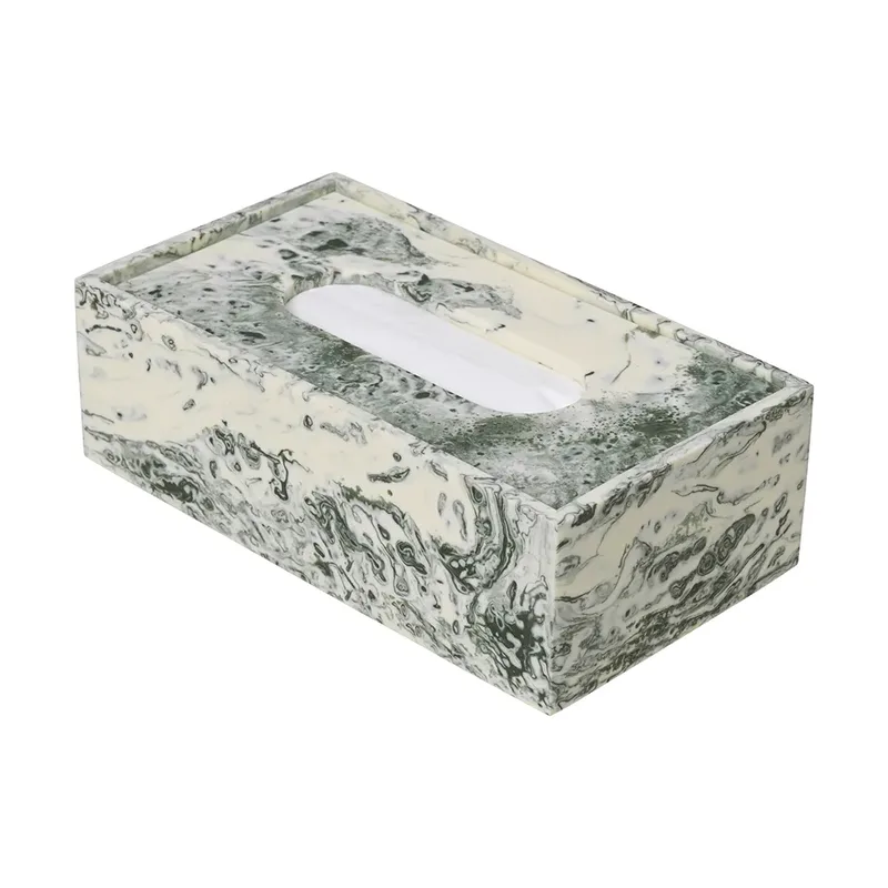 Mist Tissue Box - Emerald Off-white von Ferm Living – Produktfoto