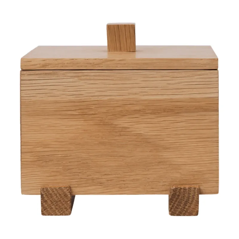 Moku Aufbewahrungsdose Unbehandelte Eiche, 10x11x9,5 cm van Ferm Living – productfoto