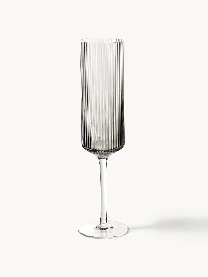 Mondgeblazen champagneglazen Ripple, 2-delig de Ferm Living – photo du produit