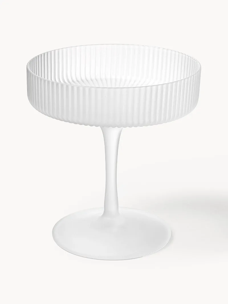 Mondgeblazen champagneglazen Ripple met reliëfpatroon, 2-delig von Ferm Living – Produktfoto