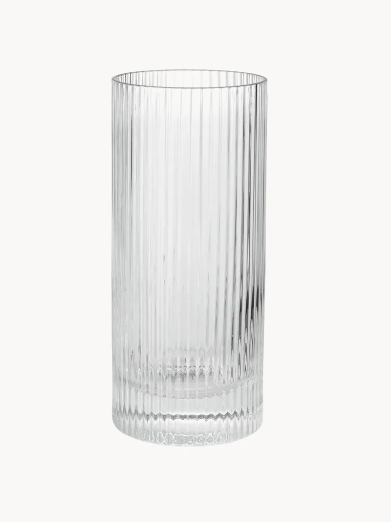 Mondgeblazen highballglazen Ripple met reliëfpatroon, 2-delig by Ferm Living – product photo